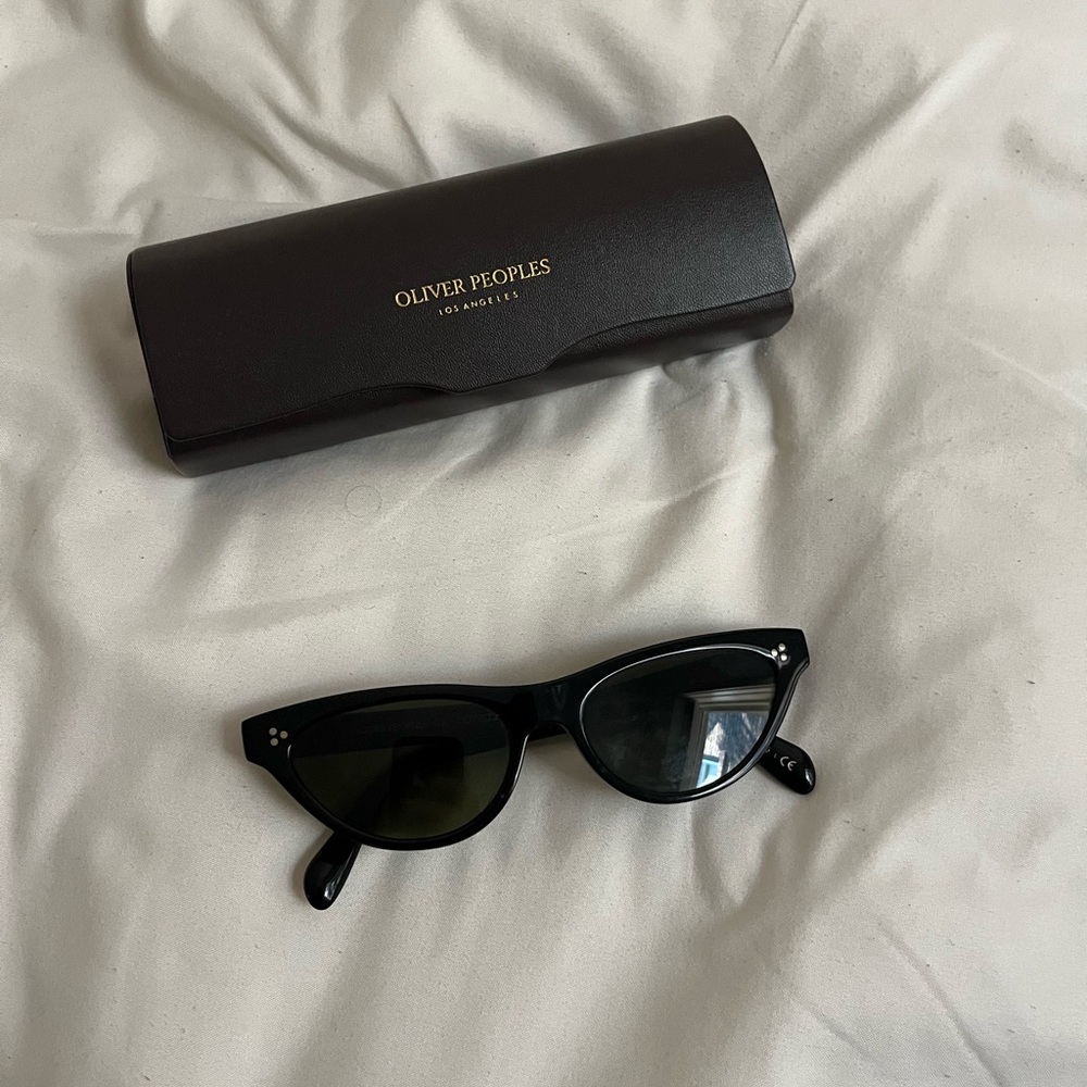 Oliver Peoples Black Cat Eye Sunglasses- Zasia